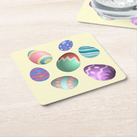 Paaspaasmakreel Easter Party Egg Hunt Fun Kartonnen Onderzetters (Schuin)