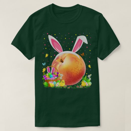 Paaspaasmakreel Hunt Bunny Peaches Pasen T-shirt (Design voorkant)