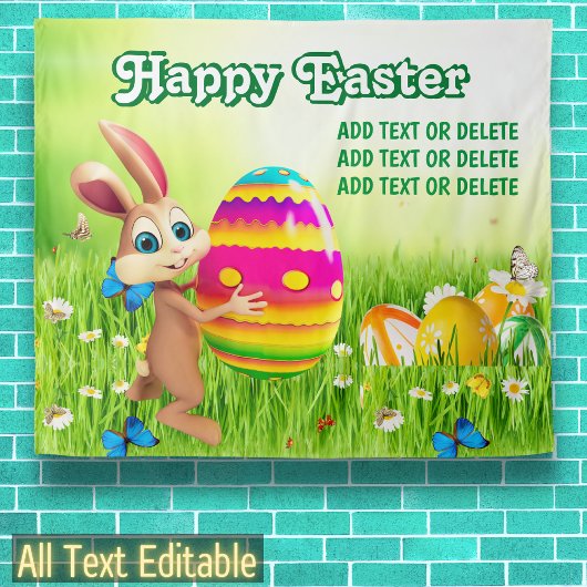 Paaspaaspaasfeest en eitje voor paastijd wandkleed