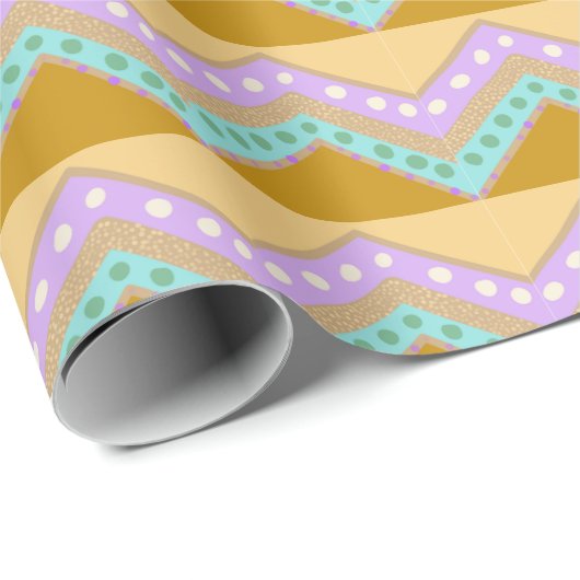 Paaspaaspap Zig Zag Patroonpapier Cadeaupapier (Rol Hoek)