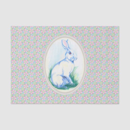 paaspaaspastel op lentesFloral Pattern Tissuepapier (Voorkant)