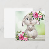 paaspakketkaart met bunny Flat Square (Voorkant / Achterkant)