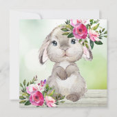 paaspakketkaart met bunny Flat Square (Voorkant)