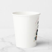 Paaspanda beer waterverf bloemig papieren bekers (Rechts)