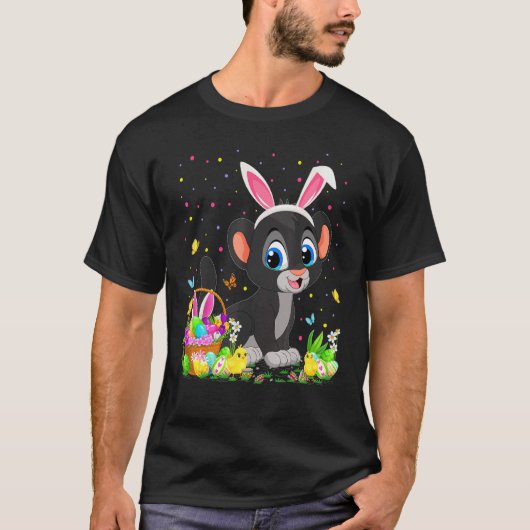 Paaspanter Bunny Egg Hunting Panther Easter Su T-shirt (Voorkant)