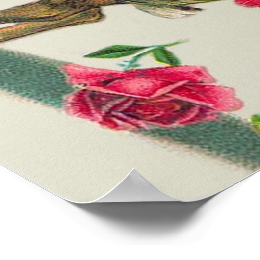 Paaspap pap Roos mandje eieren Poster (Hoek)