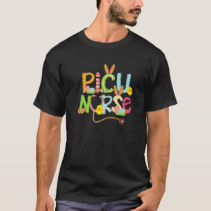 Paaspap PICU Neurse Bunny Ears Happy Paaseieren T-shirt