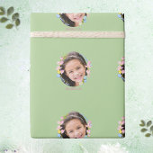 Paaspapier met foto en naam - Groen Cadeaupapier