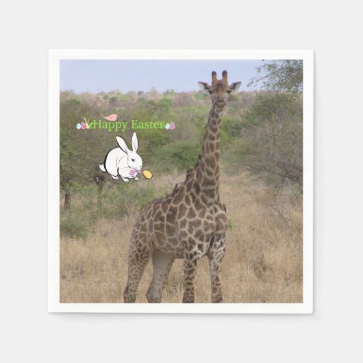 Paaspapier Napkins-Giraffe Servet (Voorkant)