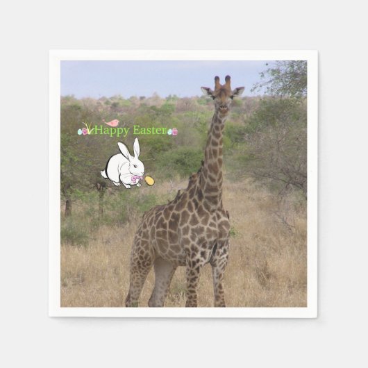 Paaspapier Napkins-Giraffe Servet (Voorkant)