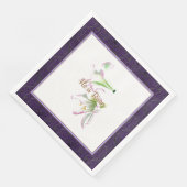 Paaspapier servet is rasterlilie (Hoek)