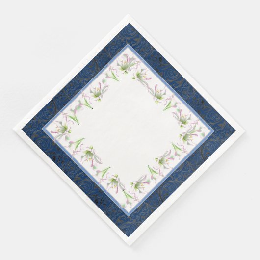 Paaspapier servet is rasterlilie (Hoek)