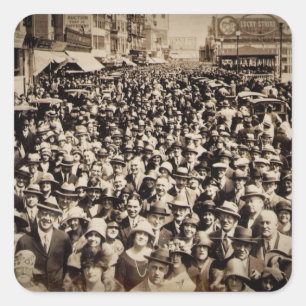 Paasparade Atlantic City New Jersey Boardwalk Vierkante Sticker