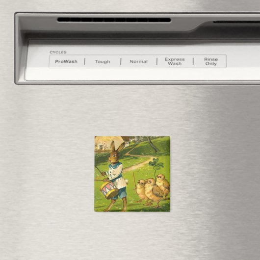 Paasparade met konijn en kippen  magneet (Insitu (Vaatwasser))