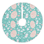 Paasparadeboomrok Imitatie Linnen Kerstboom Kleed (Voorkant)