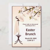 Paaspartij Brunch, dames en heren, uitnodiging (Voorkant)