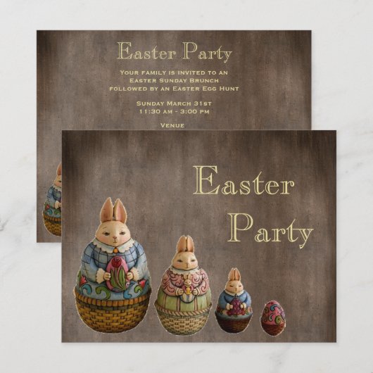  paaspartij kaart (Voorkant / Achterkant)