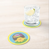 Paaspartij voor coloful Chick en paaseieren Ronde Kartonnen Onderzetter (Insitu)