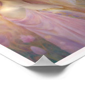 Paaspastel Art Deco Vrouw Blond Haar Rozen Poster (Hoek)