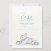 paaspastel eierjacht Waterverf Feestdagenkaart (Voorkant)