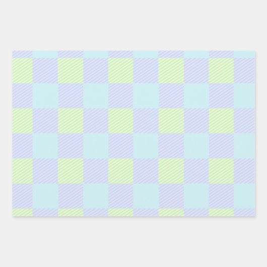 Paaspastel Kleuren Plain Pattern Custom Inpakpapier Vel (Voorkant 3)