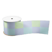 Paaspastel Kleuren Plain Pattern Custom Satijnen Lint (Spoel)