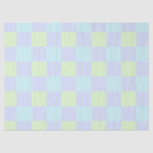 Paaspastel Kleuren Plain Pattern Custom Tissuepapier (Voorkant)