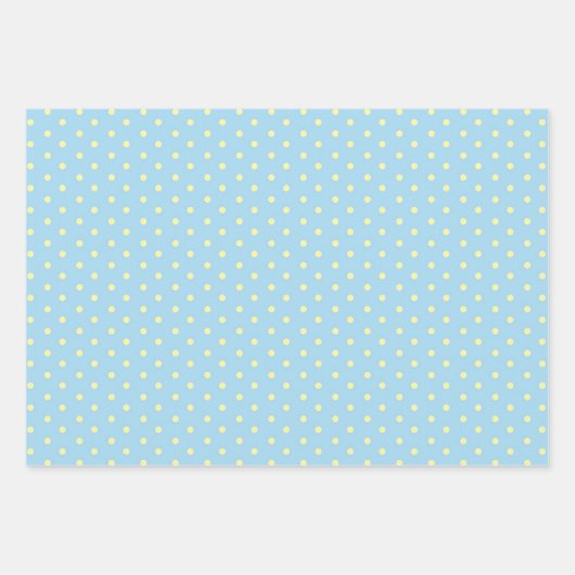 Paaspastel lichtblauw minimalistische set van 3 inpakpapier vel (Voorkant 2)