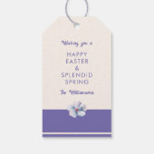 Paaspastel Perzik Bloemen  Cadeau Labels Cadeaulabel (Achterkant)