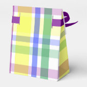 Paaspastel Plaid Spring Pattern Bedankdoosjes (Achterkant)