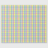 Paaspastel Plaid Spring Pattern Cadeaupapier (Vlak)