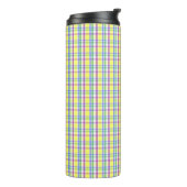 Paaspastel Plaid Spring Pattern Thermosbeker (Gedraaid links)
