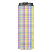 Paaspastel Plaid Spring Pattern Thermosbeker (Achterkant)