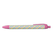 Paaspastel Plaid Spring Pattern Zwarte Inkt Pen (Bovenkant)