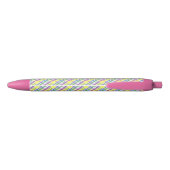 Paaspastel Plaid Spring Pattern Zwarte Inkt Pen (Achterkant)