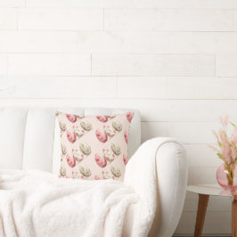 Paaspastel roze beige eieren patroon kussen