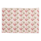 Paaspastel roze beige eieren patroon kussensloop (Achterkant-Links)