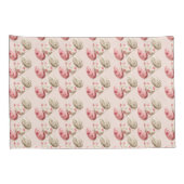 Paaspastel roze beige eieren patroon kussensloop (Achterkant-Rechts)