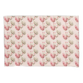 Paaspastel roze beige eieren patroon kussensloop (Voorkant-Links)