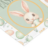 Paaspastel Spring Buny en eieren Korte Tafelloper (Hoek)