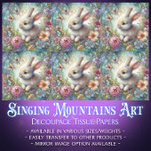 Paaspastelvlinders Bunny Decoupage Tissuepapier