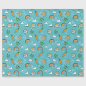 Paaspatroon bevestigen cadeaupapier (Vlak)