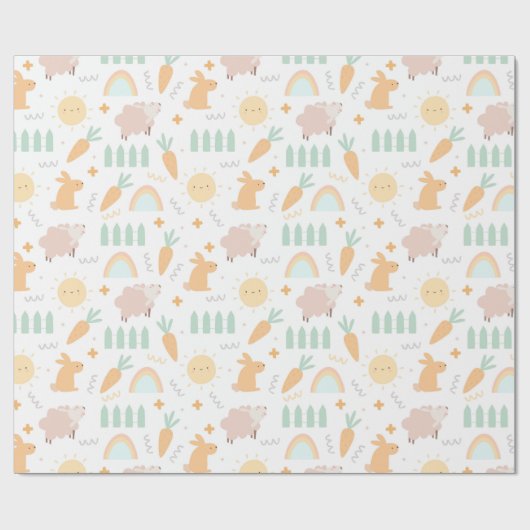 Paaspatroon bevestigen cadeaupapier (Vlak)