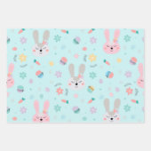 Paaspatroon Bunny Eggs, paasholiday Gift Inpakpapier Vel (Voorkant 2)
