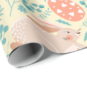 Paaspatroon met eieren, konijntje, kuiken, bloemen cadeaupapier (Rol Hoek)