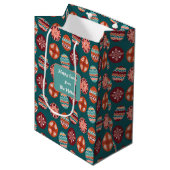 Paaspatroon Midden Cadeaubag Medium Cadeauzakje (Voorkant Gekanteld)