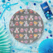 Paaspatroon Sonic Silver Paper-Borden Papieren Bordje (Feest)