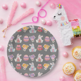 Paaspatroon Sonic Silver Paper-Borden Papieren Bordje