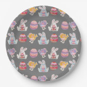 Paaspatroon Sonic Silver Paper-Borden Papieren Bordje (Voorkant)