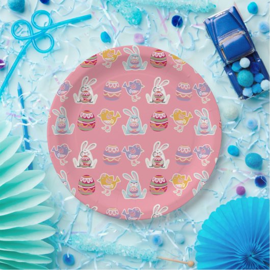 Paaspatroon Vanilla Ice Paper-Borden Papieren Bordje (Feest)